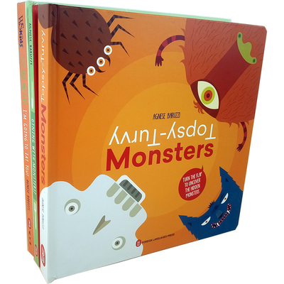 Książki z obrazkami w języku angielskim dla dzieci z serii Monster Książki planszowe dla dzieci