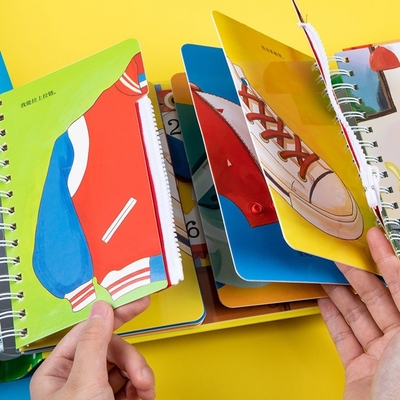 Spiralne dzieci Board Book Printing Zabawne ręce na encyklopedii życia