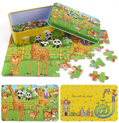 3D Drewniane Ekologiczne Niestandardowe Puzzle Jigsaw Puzzle Dla Dzieci Kreskówki
